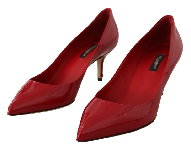 Red Patent Leather Heels Pumps Shoes