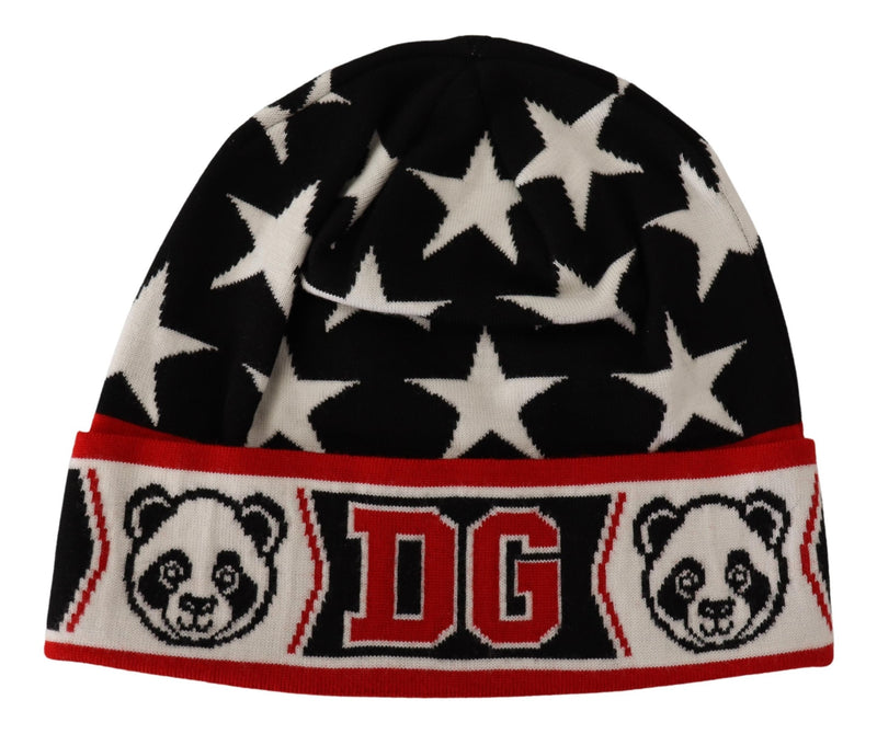 Multicolor Panda Free Love Graphic Beanie Hat