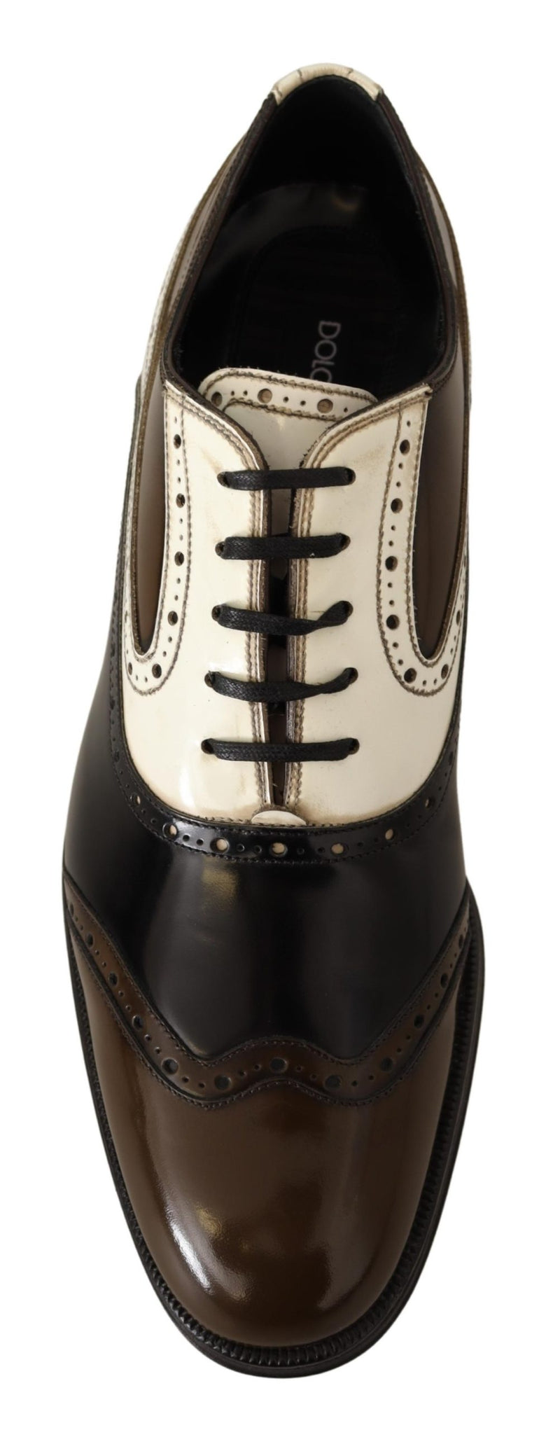 Brown Leather Brogue Derby Dress Men Shoes
