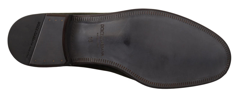 Green Velvet DG Crystals Loafers Shoes