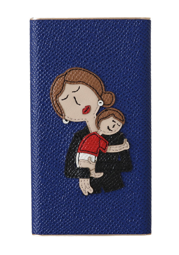 Charger USB Blue Leather Power Bank