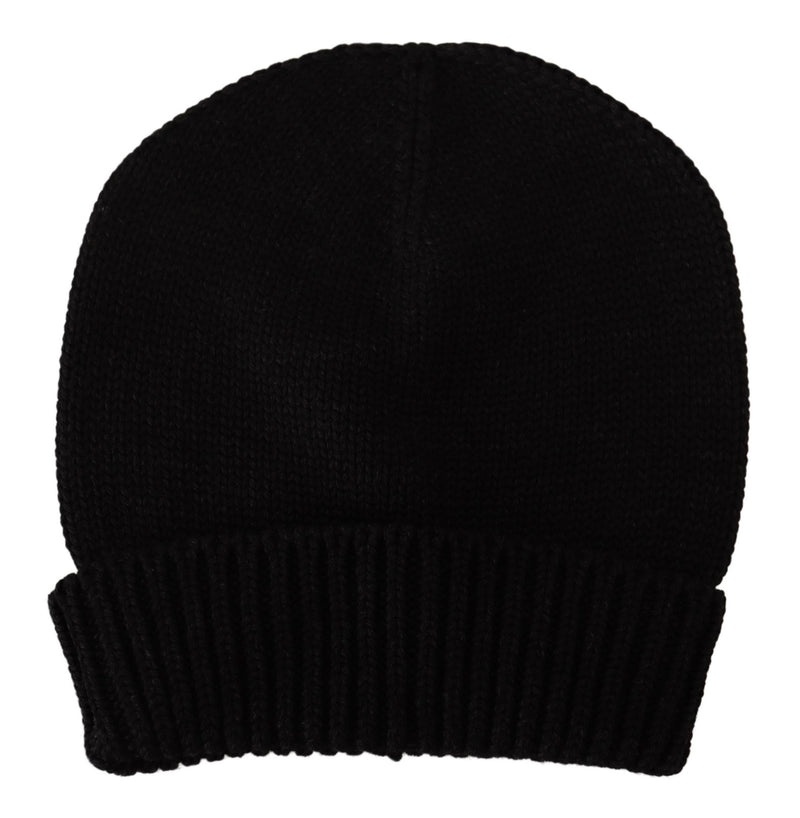 Gray Wool Knit Winter Men Beanie Melange Hat
