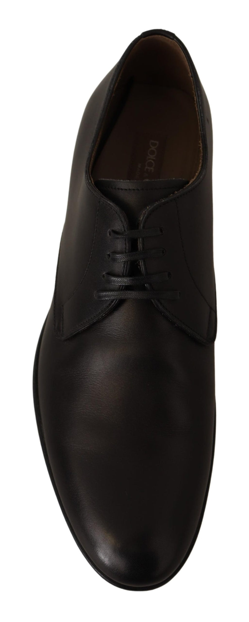 Black Leather Derby Formal Dress Shoes