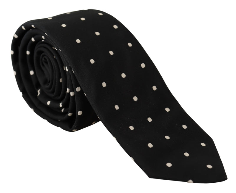 Black Polka Dot Classic Mens Tie