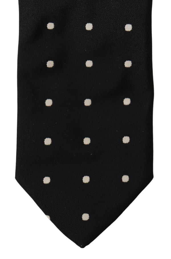 Black Polka Dot Classic Mens Tie
