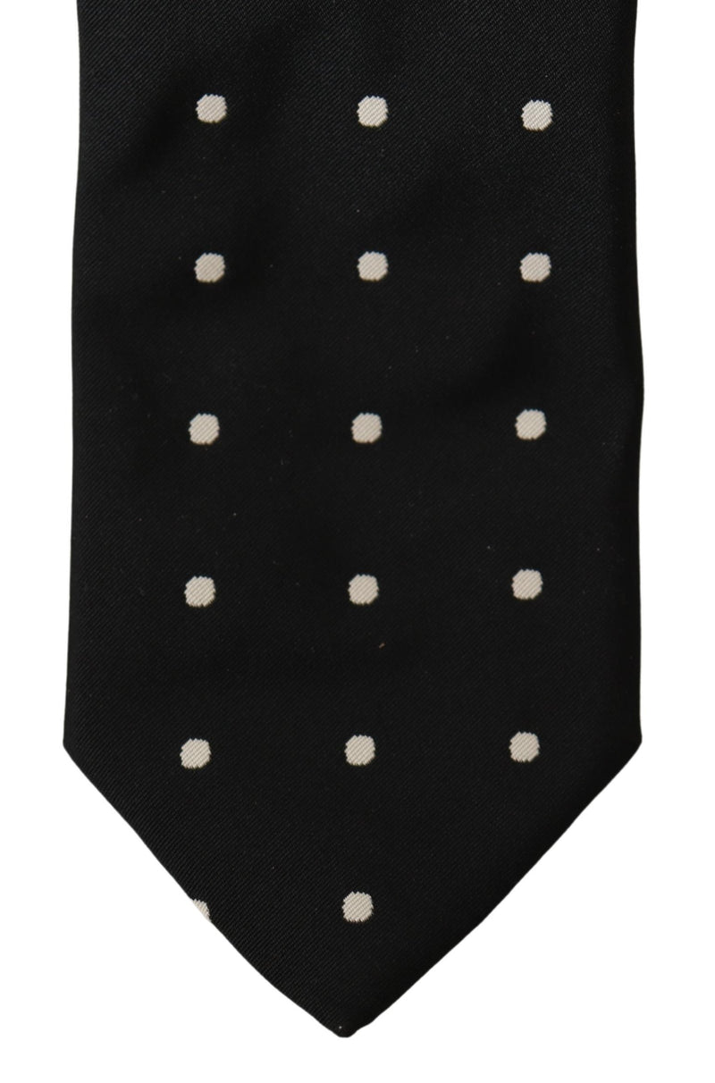Black Polka Dot Classic Mens Tie