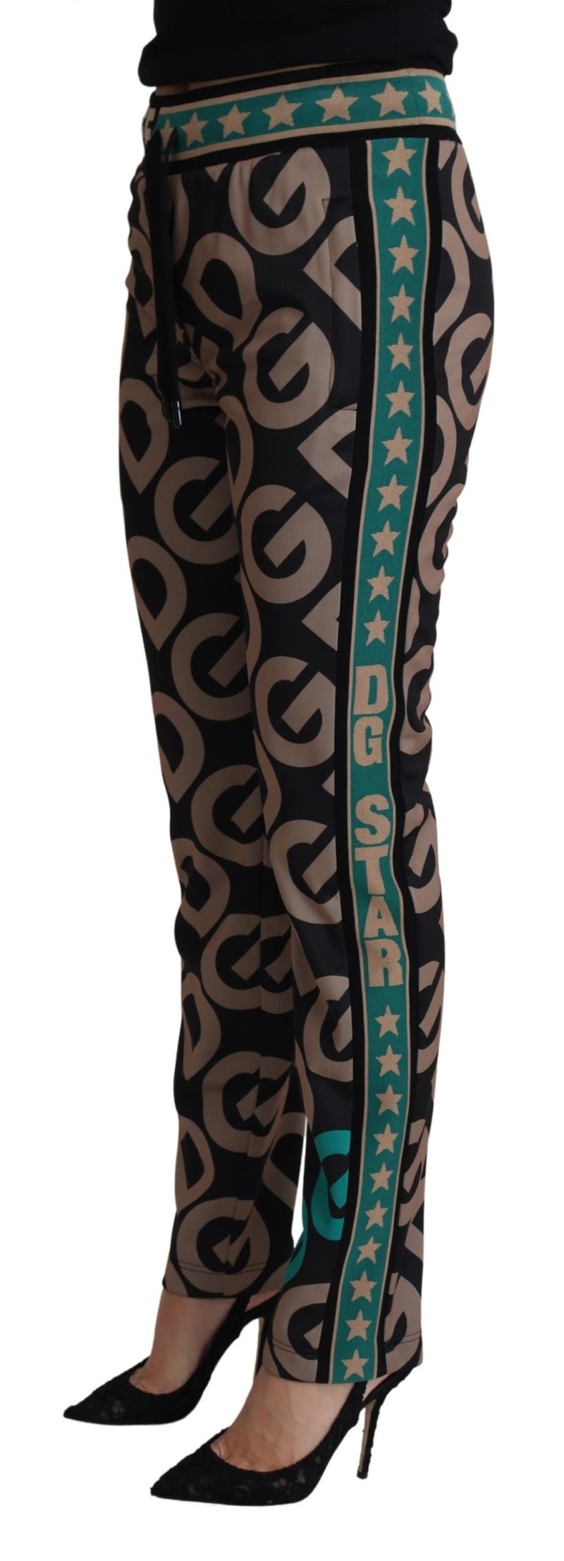 Multicolor DG Mania Print Straight Trouser Pant