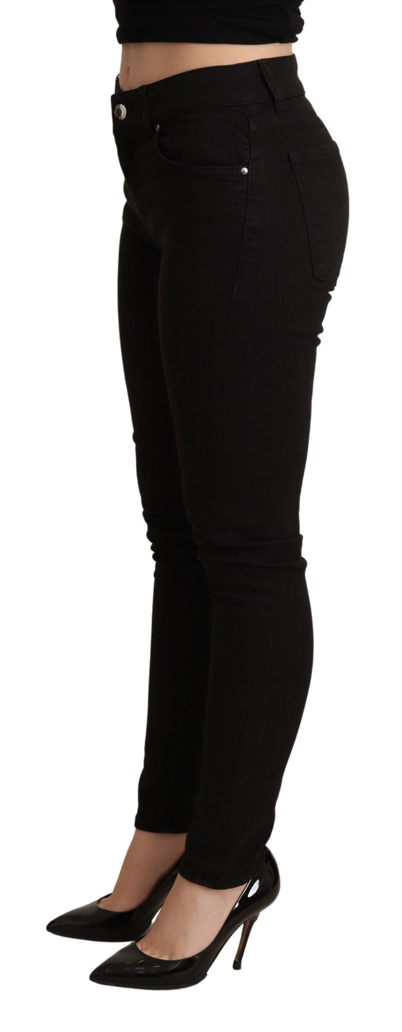 Black Skinny Denim Trouser Cotton Stretch Jeans