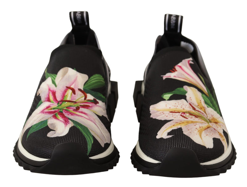 Black Floral Sorrento Low Top Sneakers Shoes