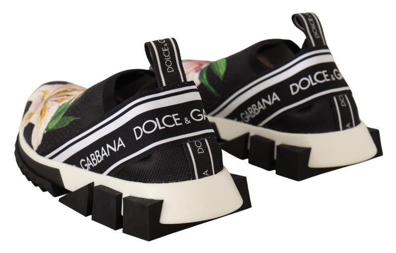 Black Floral Sorrento Low Top Sneakers Shoes