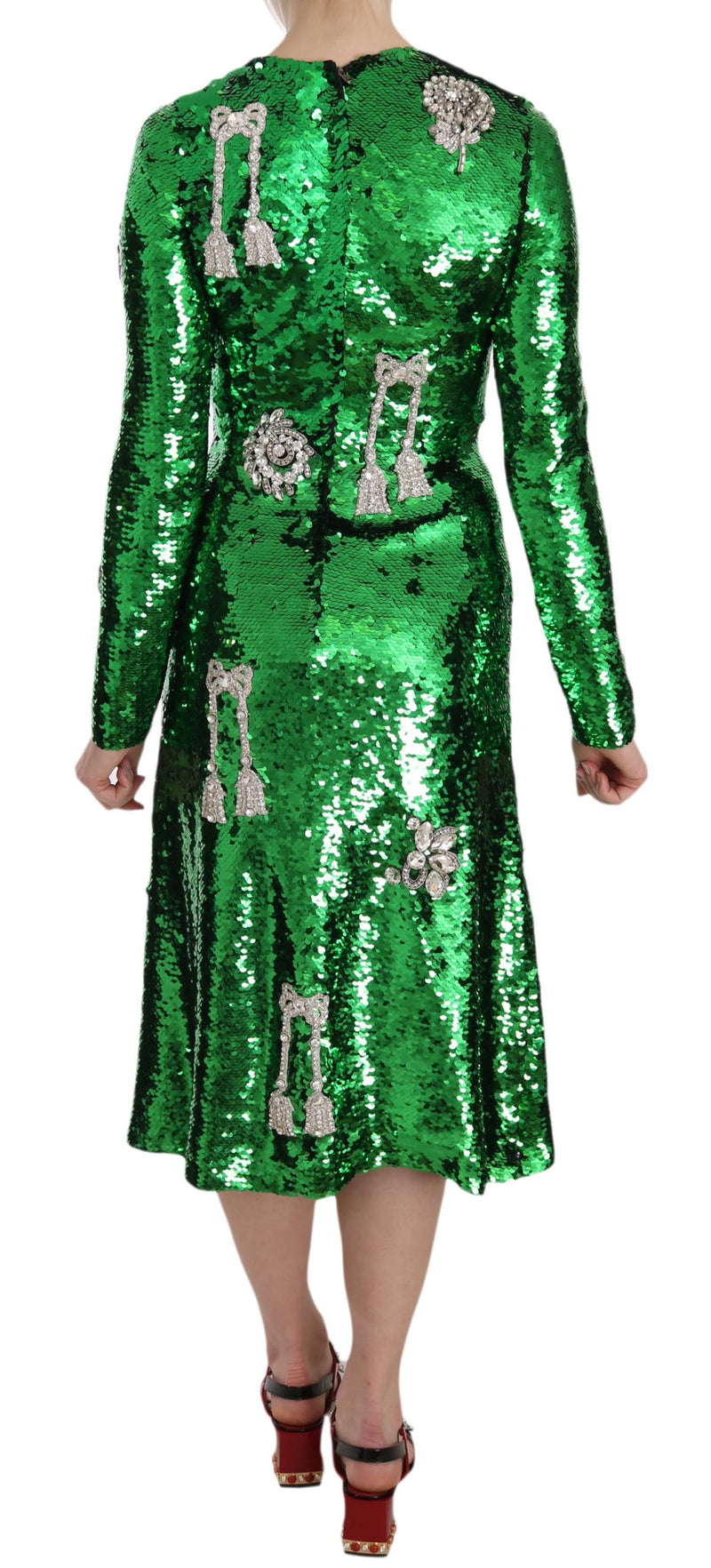 Green Sequin Swarovski Crystal Dress