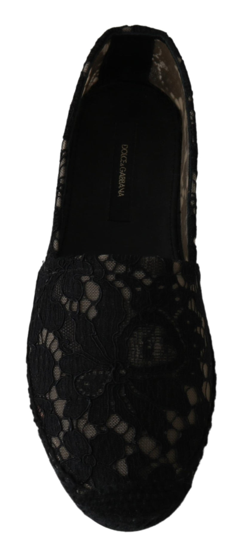 Black Lace Cotton Espadrilles Shoes