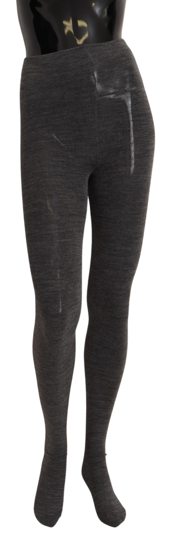 Gray Wool Stretch Tights Stocking Accessory Socks