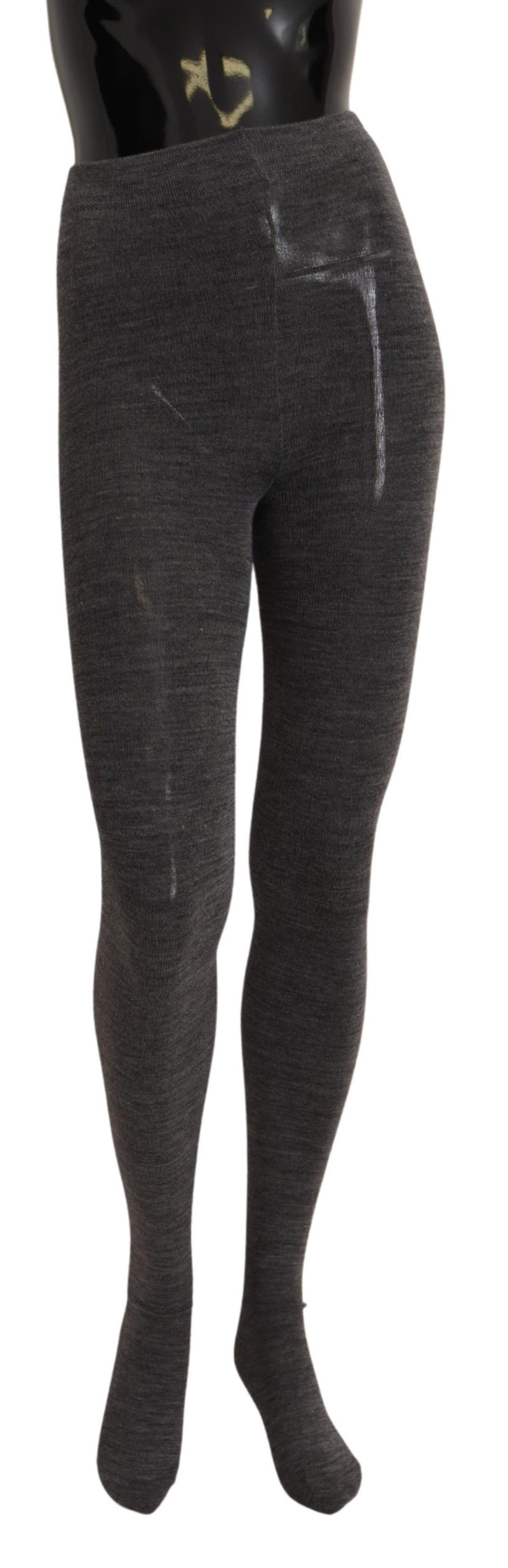 Gray Wool Stretch Tights Stocking Accessory Socks
