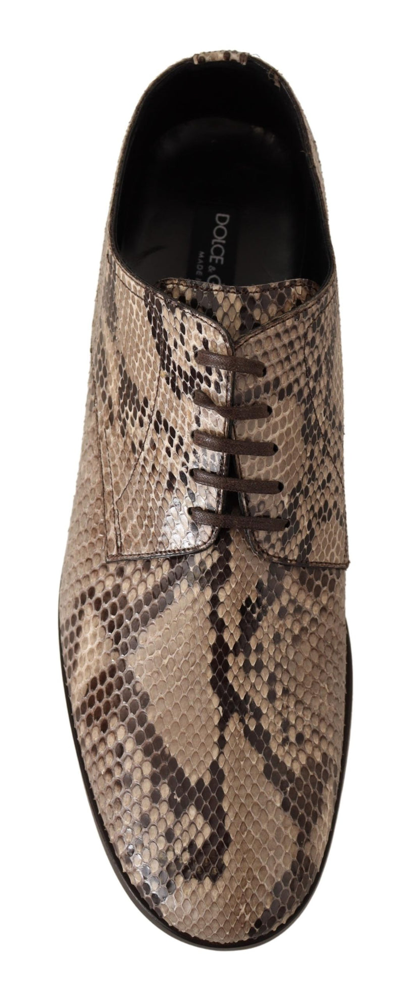Beige Exotic Leather Oxford Dress Shoes