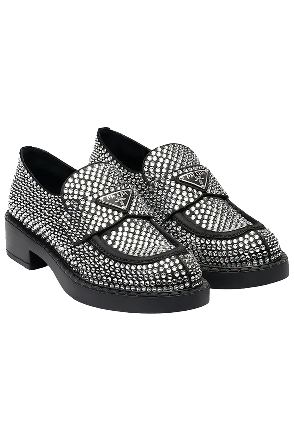 Logo Crystal Loafers