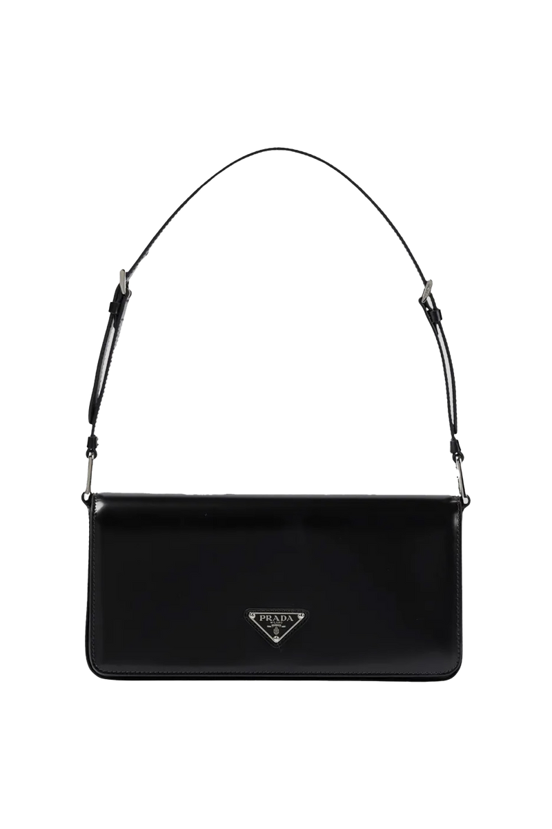 FEMME BAG IN BLACK BRUSHED LEATHER