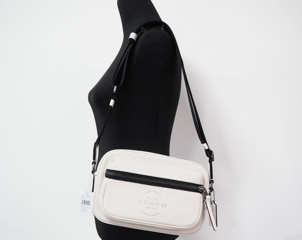 Thompson Small Chalk Pebbled Leather Camera Crossbody Shoulder Bag