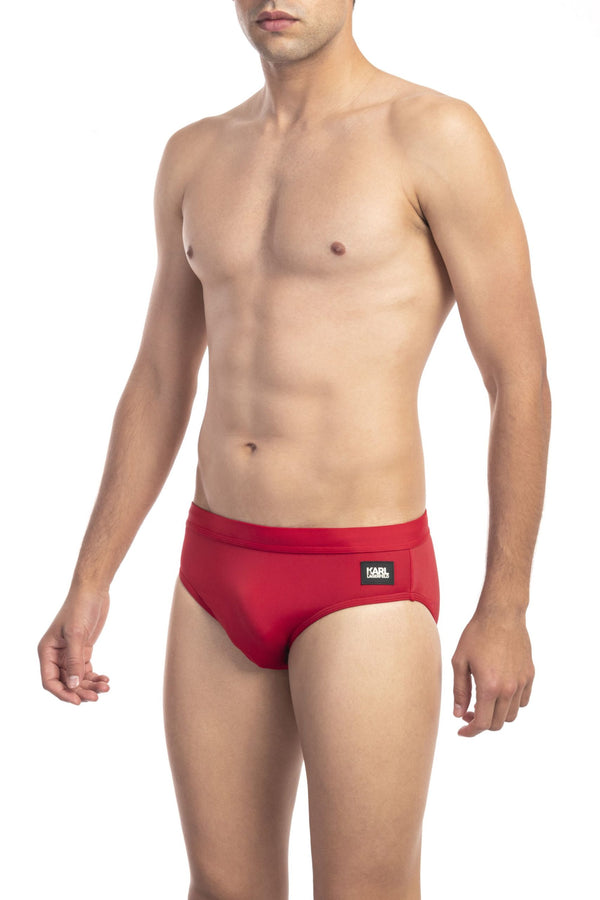 Red Polyester Swimwear