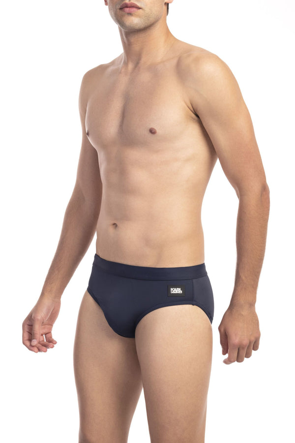 Blue Polyester Swimwear