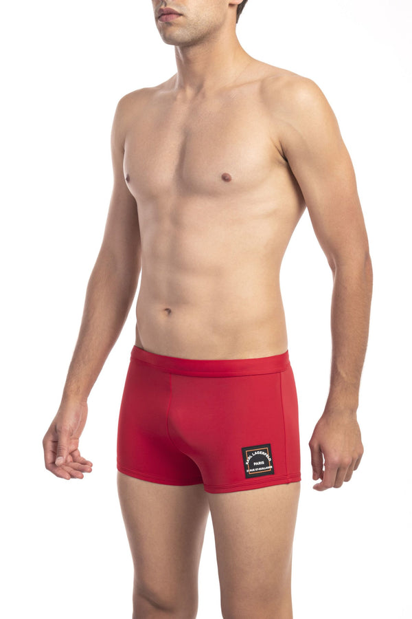 Red Polyester Swimwear