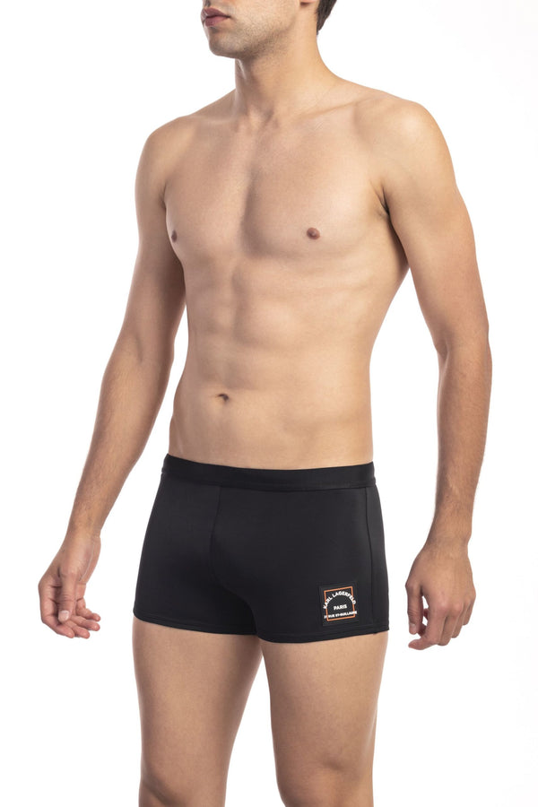 Black Polyester Swimwear