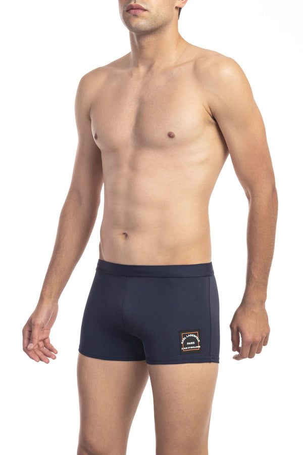 Blue Polyester Swimwear