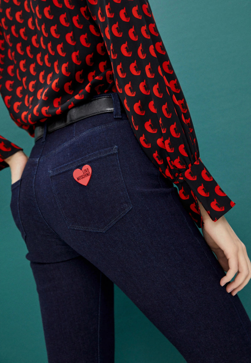 Blue Cotton Jeans & Pant