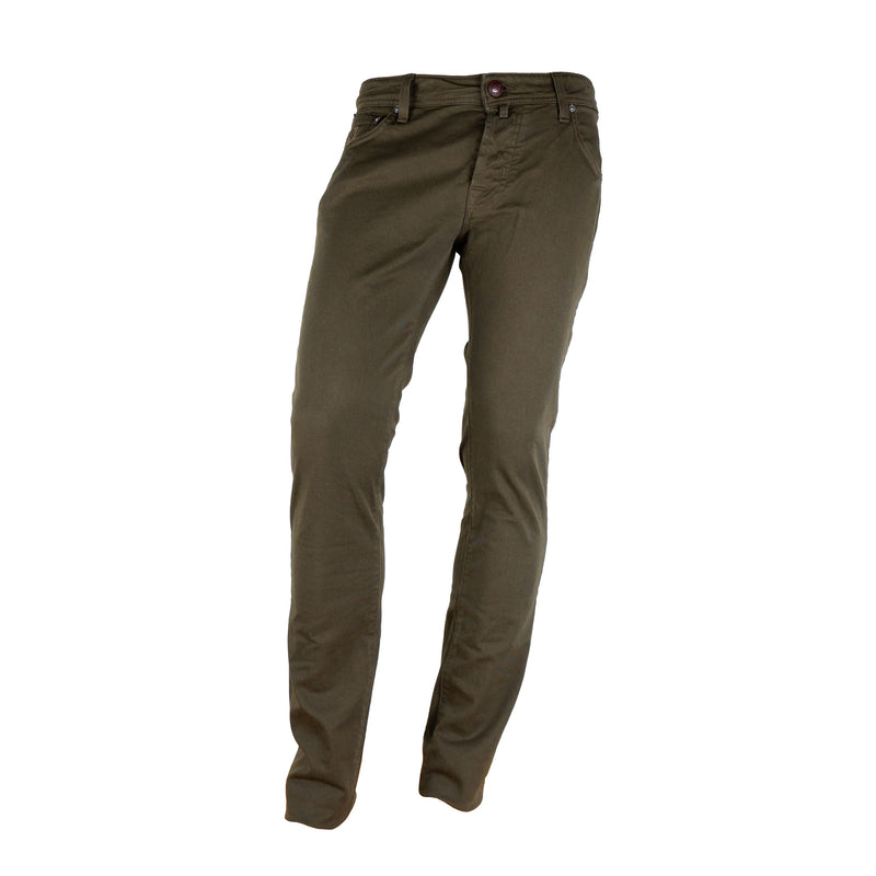 Brown Cotton Jeans & Pant
