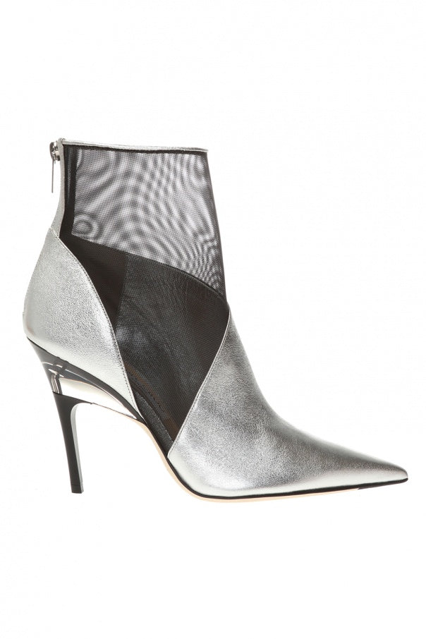 Gray Leather Boot