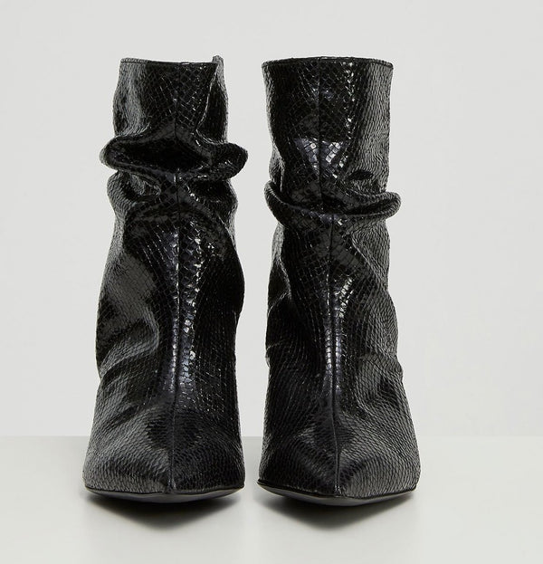 Black Polyurethane Boot