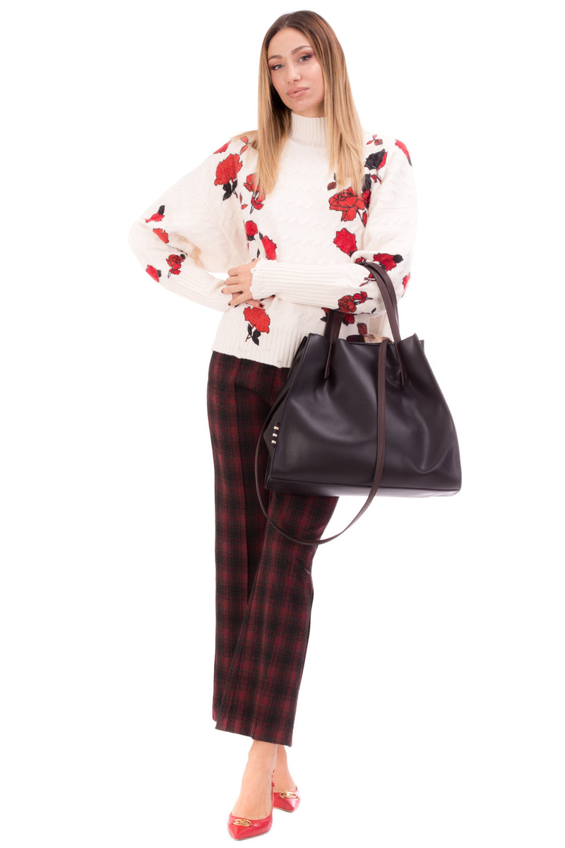 Red Viscose Jeans & Pant