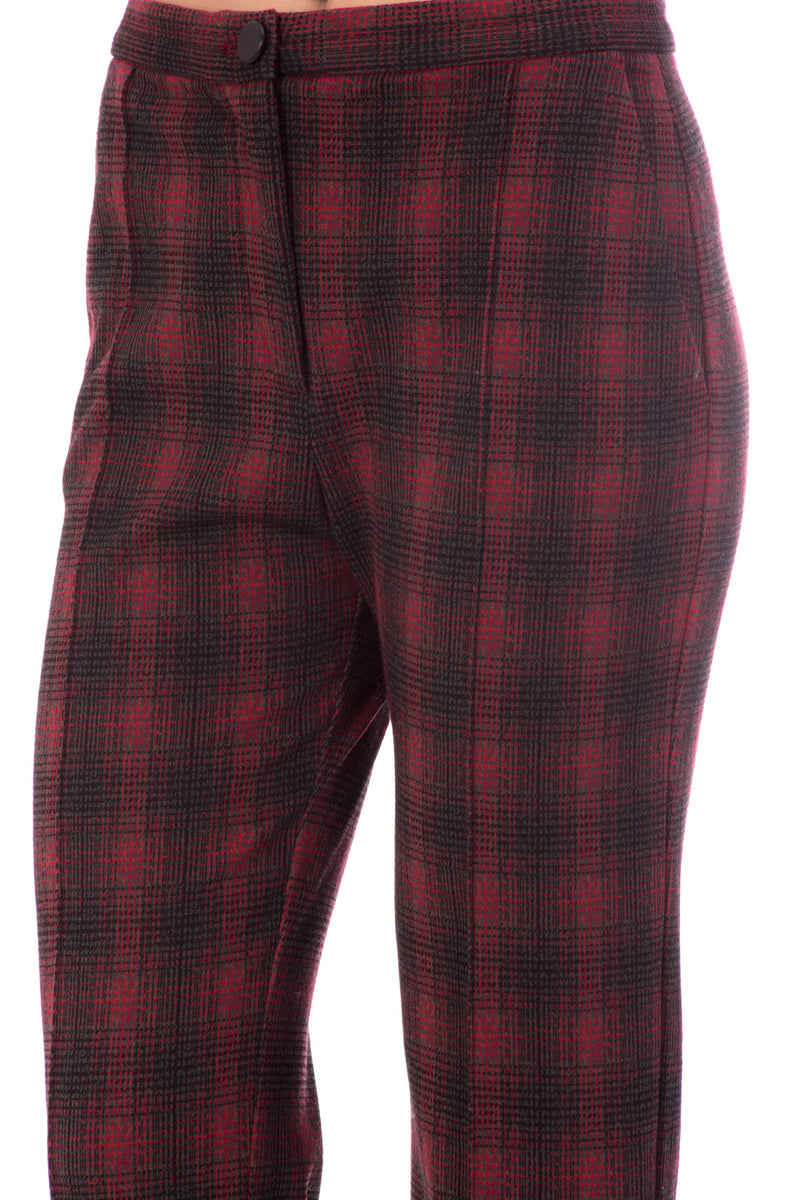 Red Viscose Jeans & Pant
