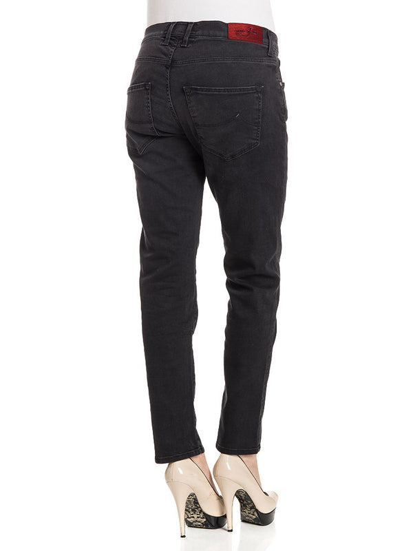 Black Cotton Jeans & Pant