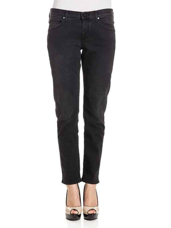 Black Cotton Jeans & Pant