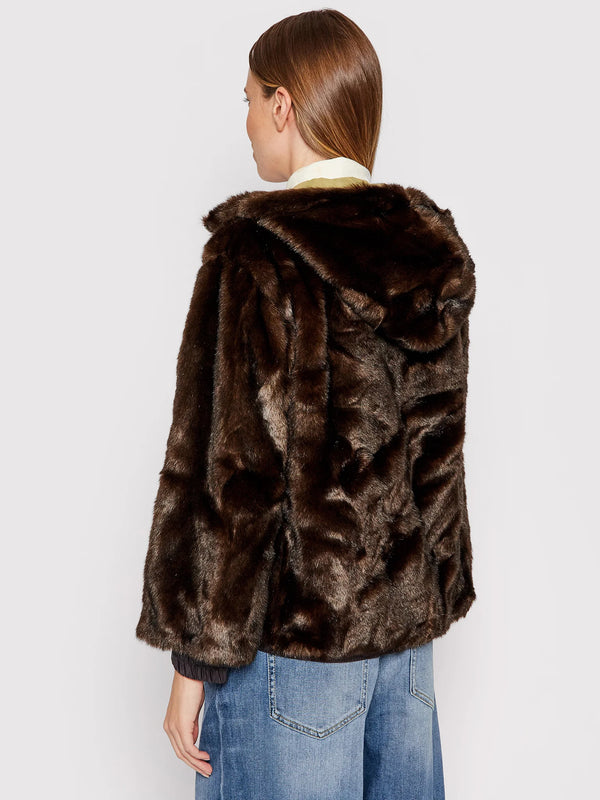 Brown Polyester Jackets & Coat