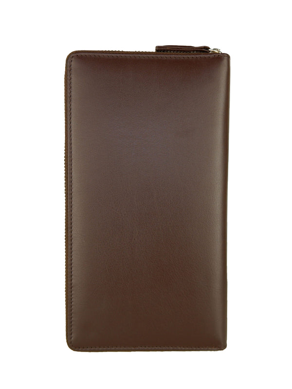 Brown Leather Card & Coin Wallet