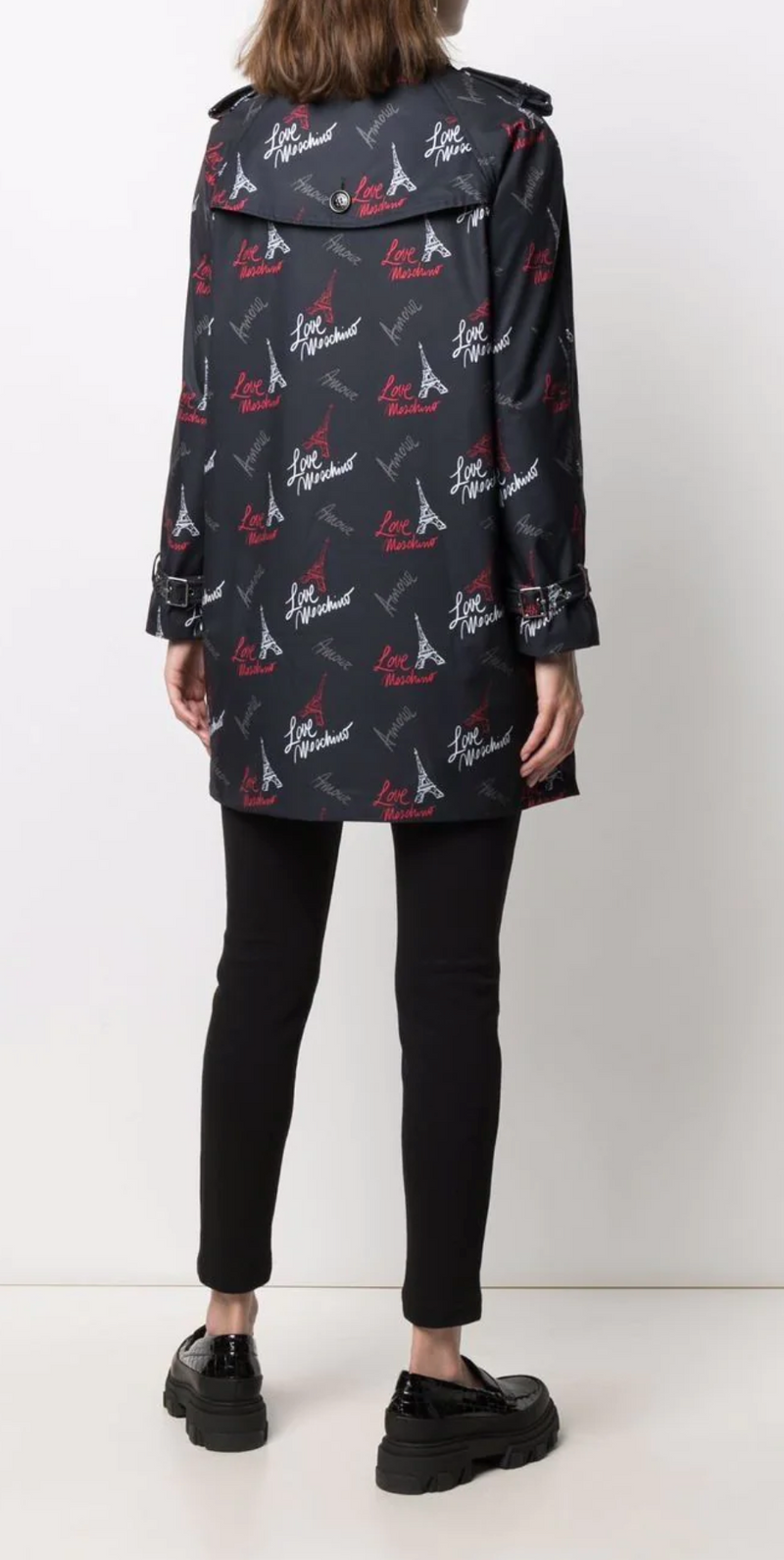 Black Polyester Jackets & Coat