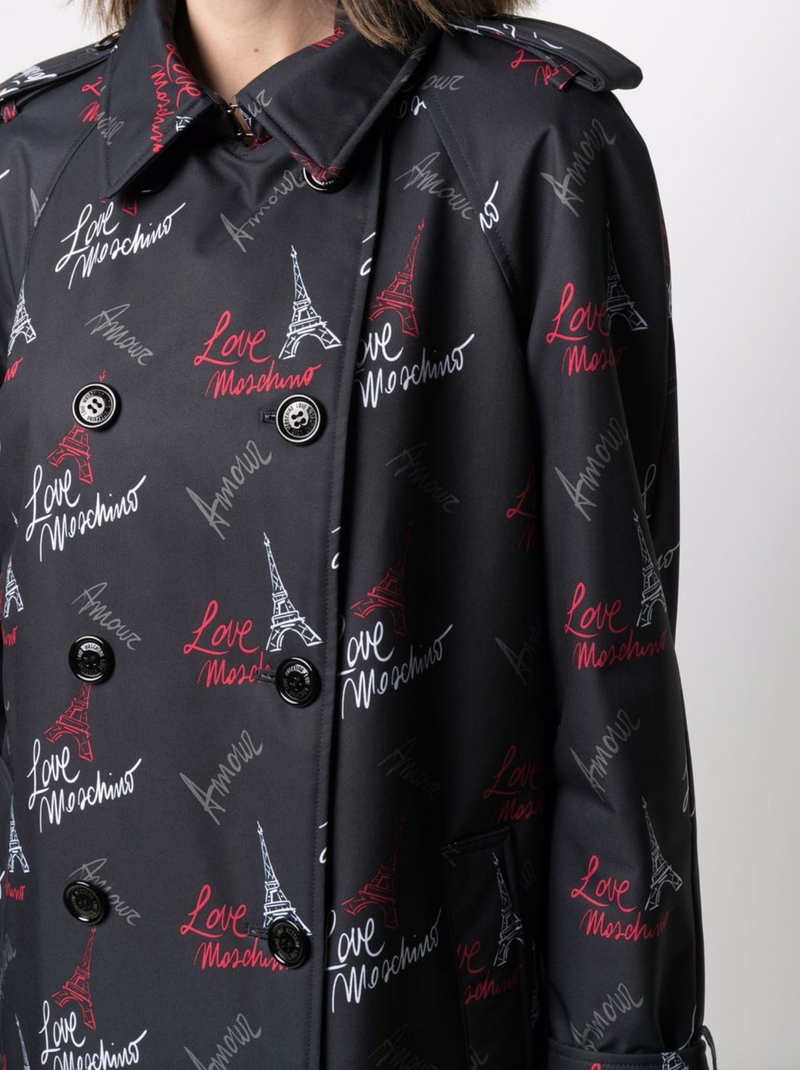 Black Polyester Jackets & Coat