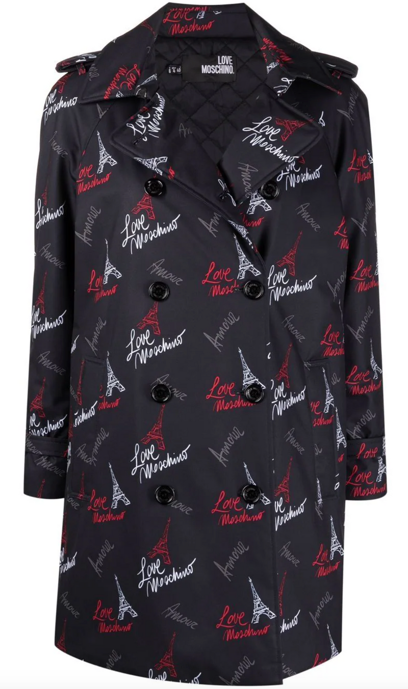 Black Polyester Jackets & Coat