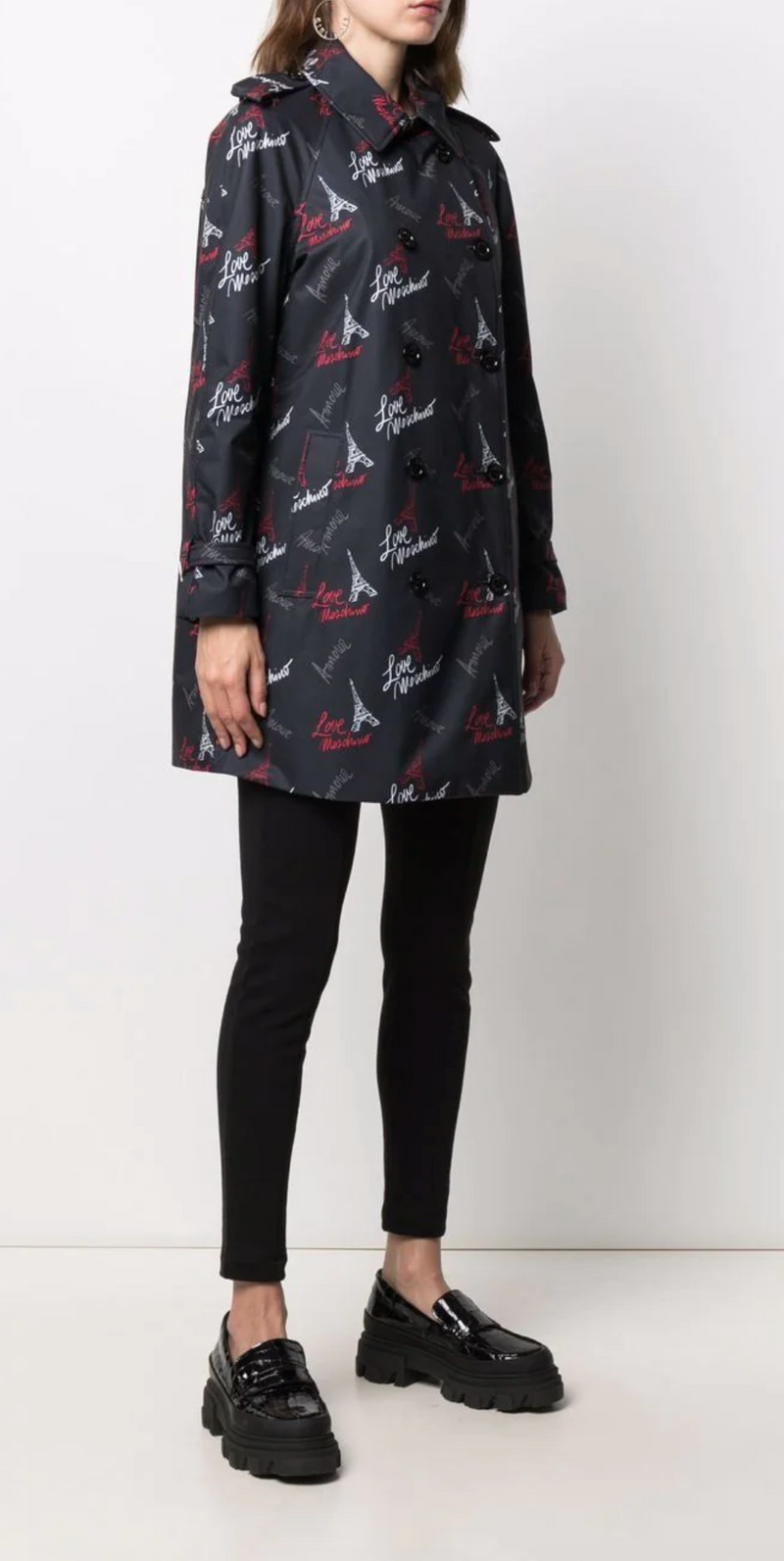 Black Polyester Jackets & Coat