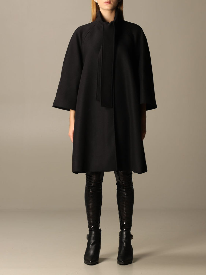 Black Virgin Wool Jackets & Coat