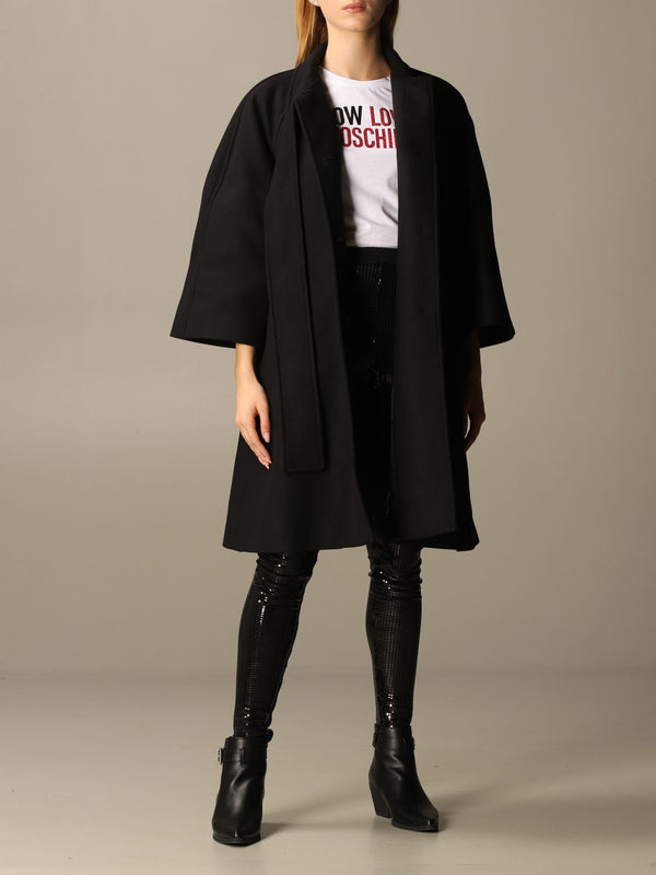 Black Virgin Wool Jackets & Coat