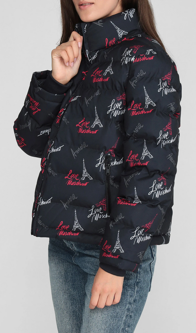 Black Polyester Jackets & Coat