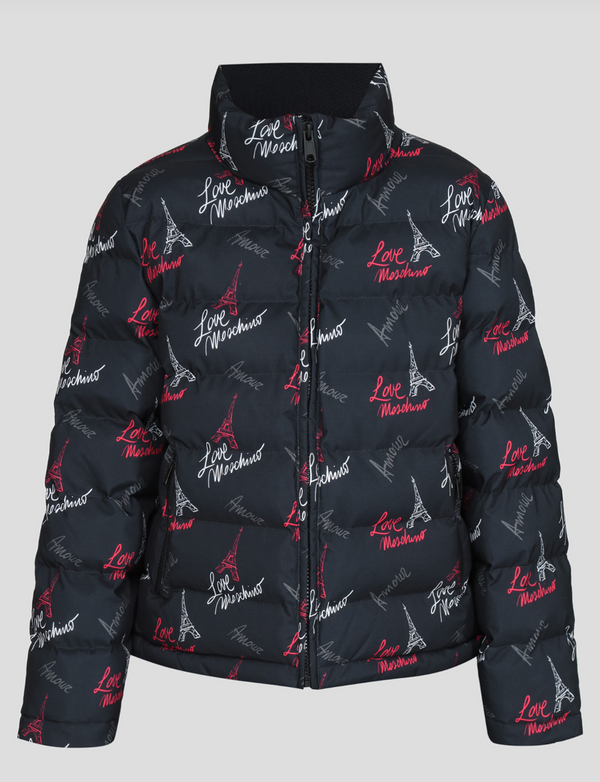 Black Polyester Jackets & Coat
