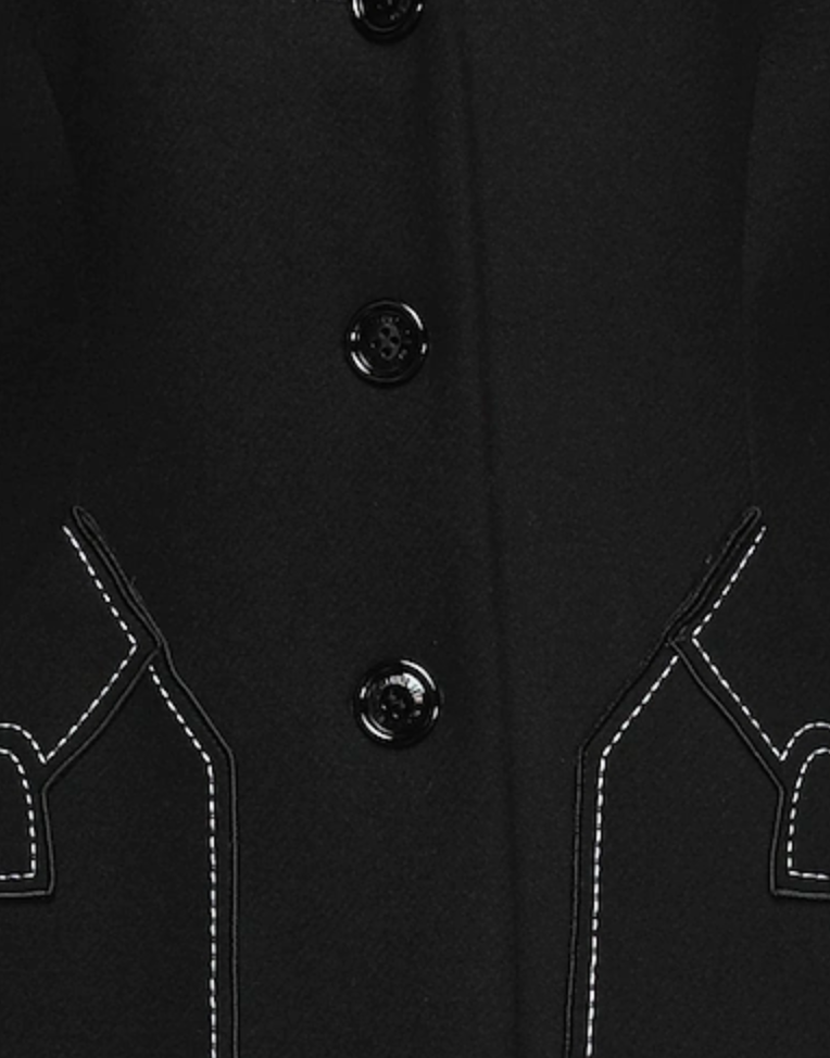Black Virgin Wool Jackets & Coat