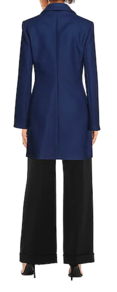 Blue Virgin Wool Jackets & Coat