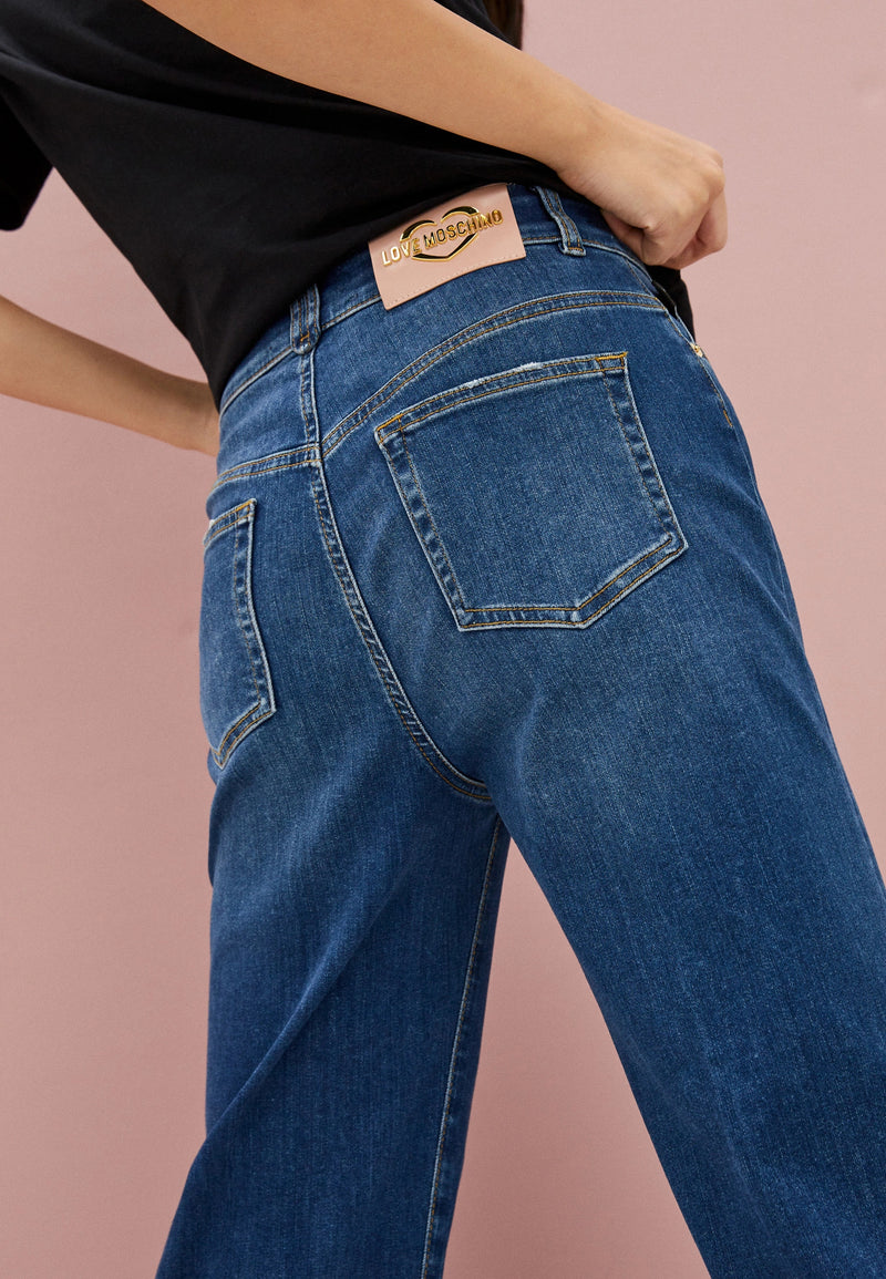 Blue Viscose Jeans & Pant