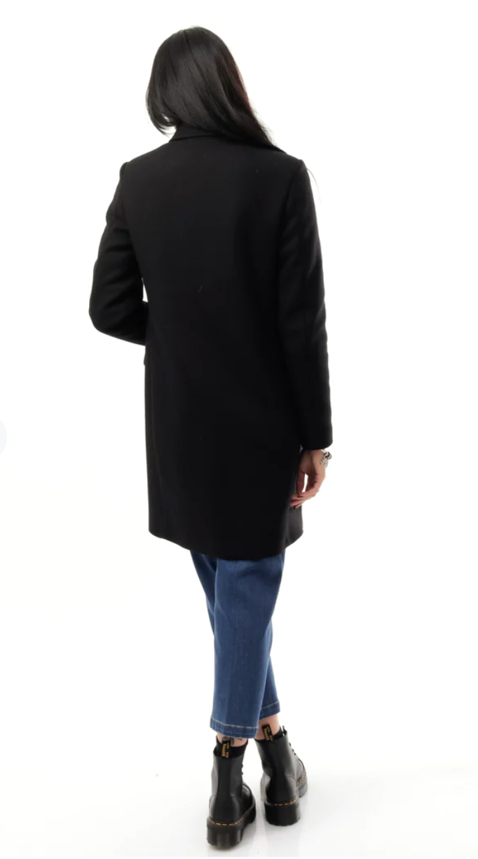 Black Virgin Wool Jackets & Coat