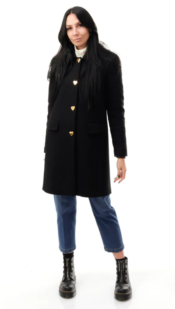 Black Virgin Wool Jackets & Coat